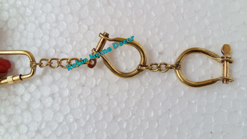 Nautical Brass antique Handcuffs KeyChain Ring Hand Brass Cuffs